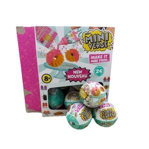 MGA Miniverse Make It Mini Food Cafe Series Lot Of 15 W/ Box Side Missing